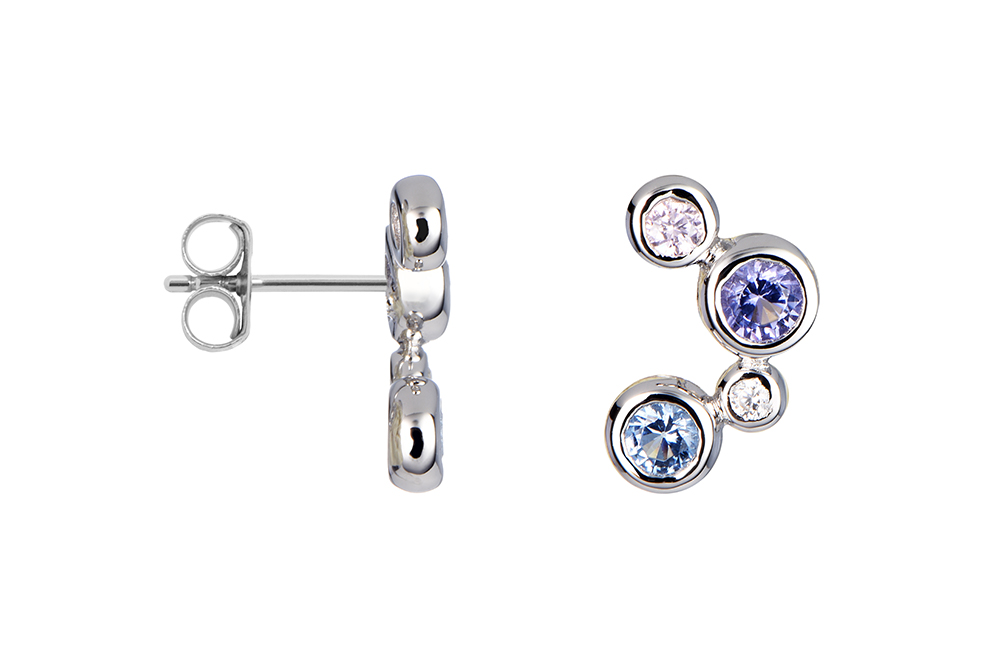[17095EZMXRD] Pendiente plata 925 zirconitas