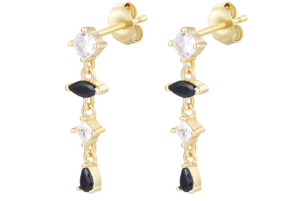 Pendiente plata 925 mix zirconitas