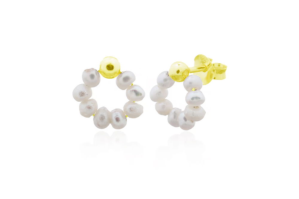 Sterling silver 3mm pearls earring