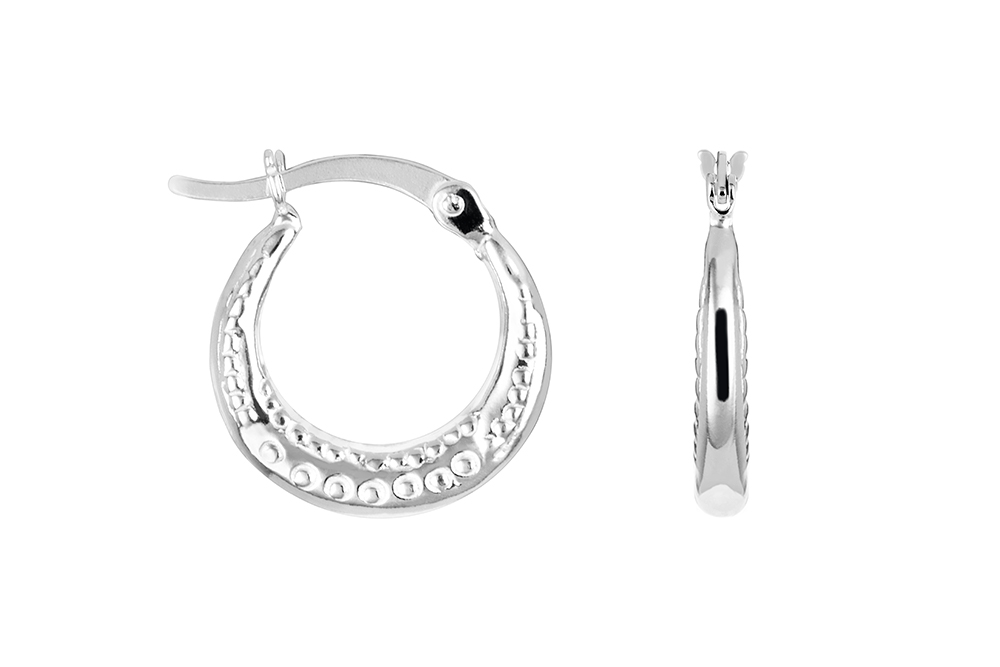 Pendiente plata 925 de estampación con dibujo