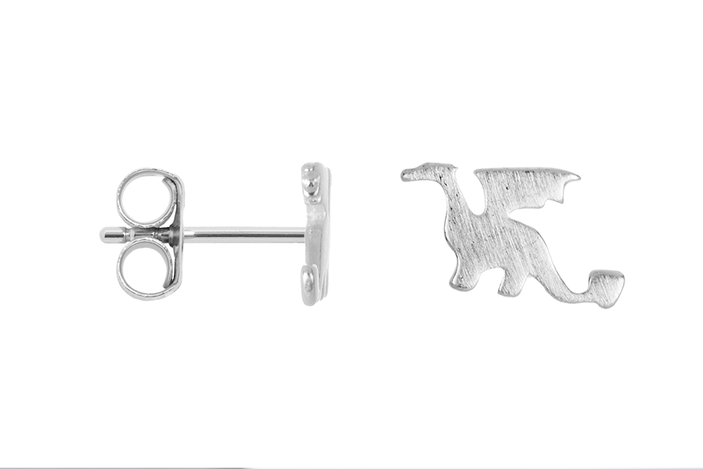 Sterling silver mini dragon earring