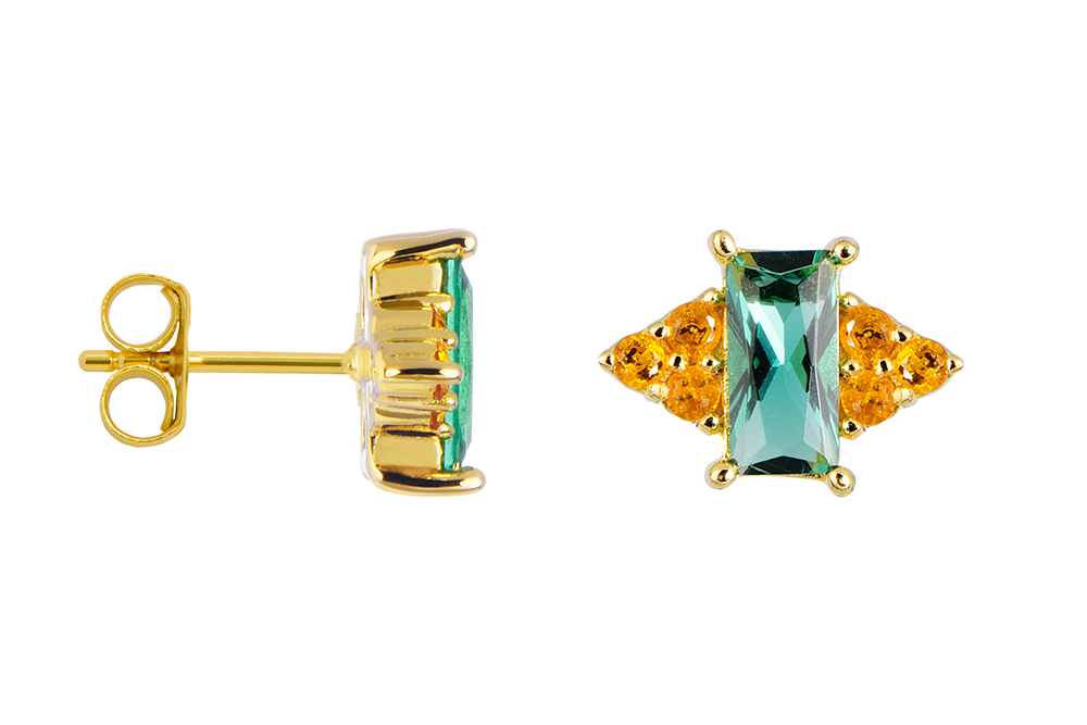 [17938EZMXDO] Sterling silver mix zirconia earring