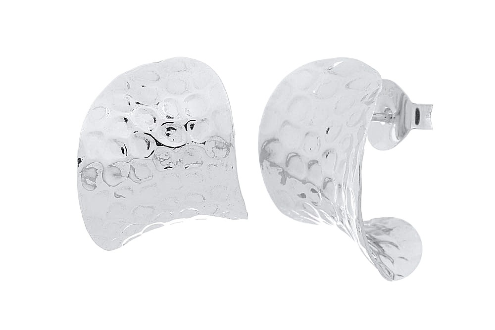 Pendiente plata 925 plano irregular curvado