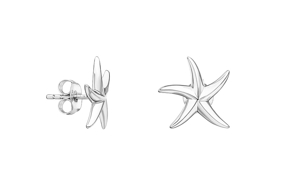 Silver 925 earring starfish