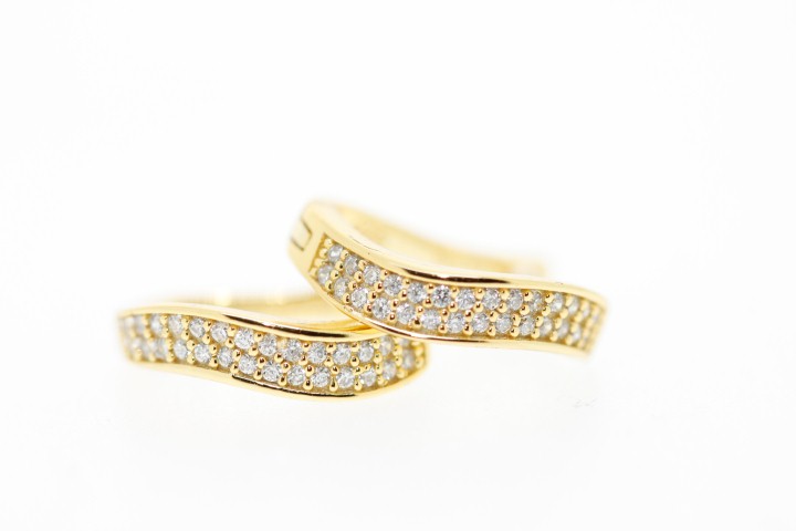 Pendiente plata rodiada cz 