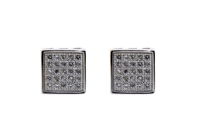 Pendiente plata 925 micro-setting cz 