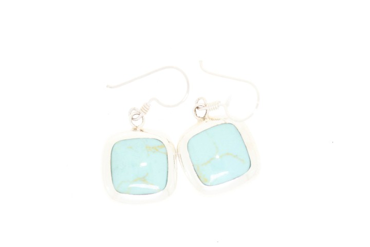 Earring silver 925 square