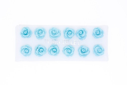 [05126000TURQ] Earring silver 925 roses (Turquoise)