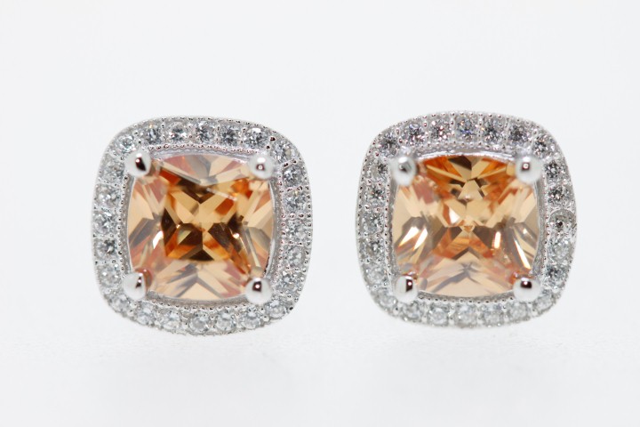 Pendiente plata 925 con zirconitas 