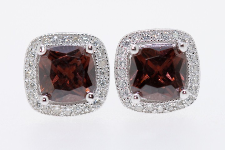 Pendiente plata 925 con zirconitas 