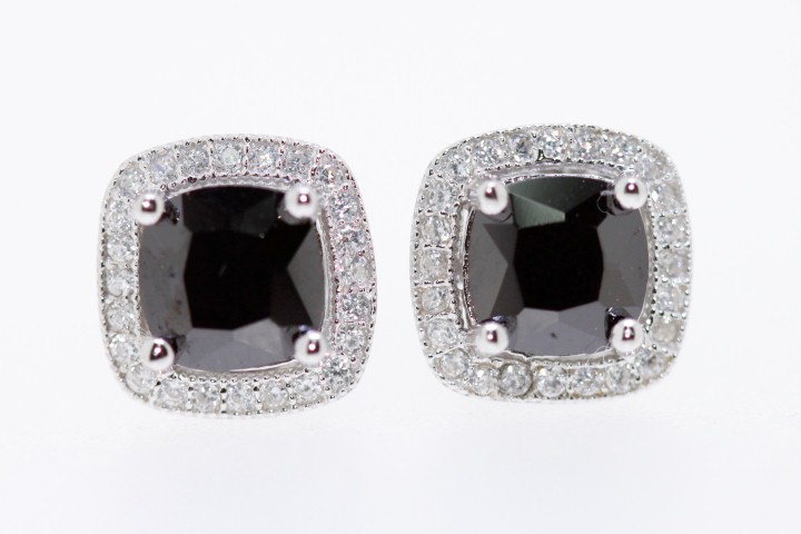 Pendiente plata 925 con zirconitas 