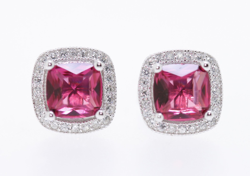 Pendiente plata 925 con zirconitas 