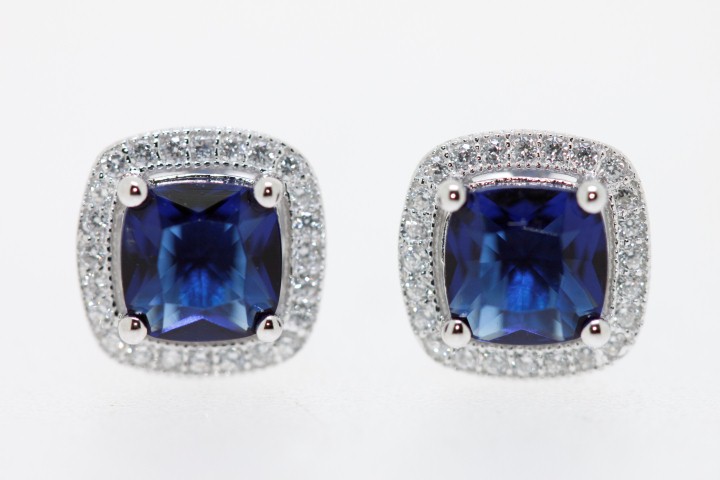 Pendiente plata 925 con zirconitas 