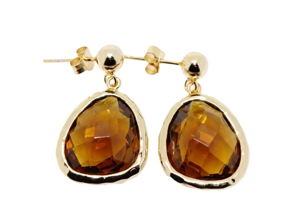 Silver 925 with gold-plated earring cz