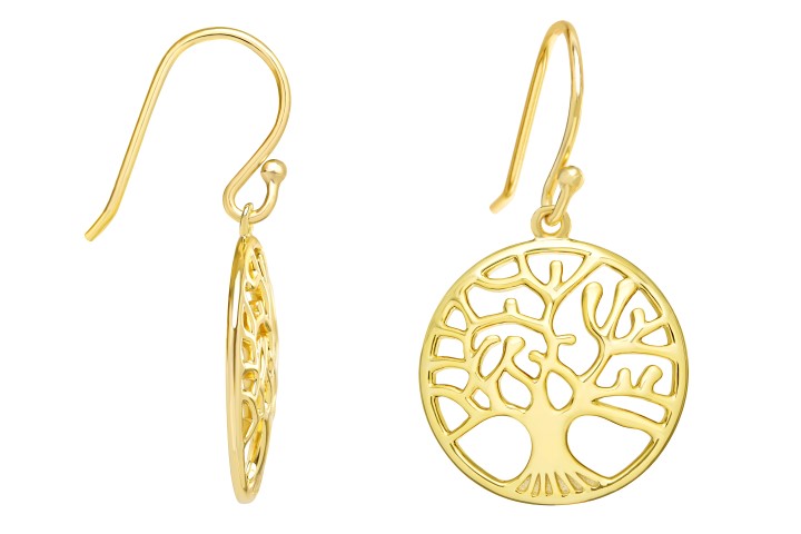 Pendiente plata 925 arbol 