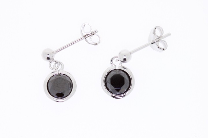 Earring cz silver 925 with rh