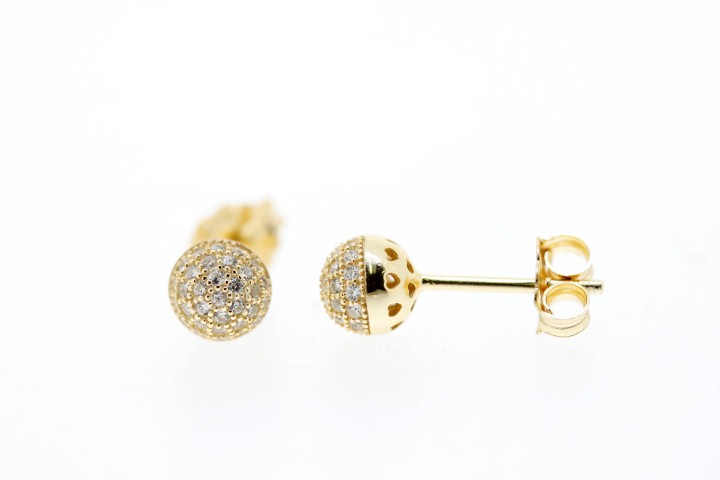 Pendente plata 925 cz microsetting bola 