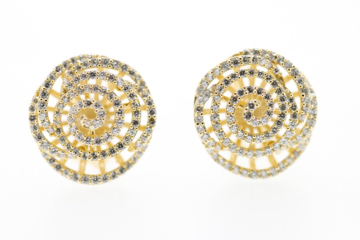 Earring silver 925 cz microsetting