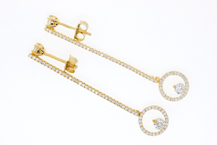 Pendiente plata 925 cz 