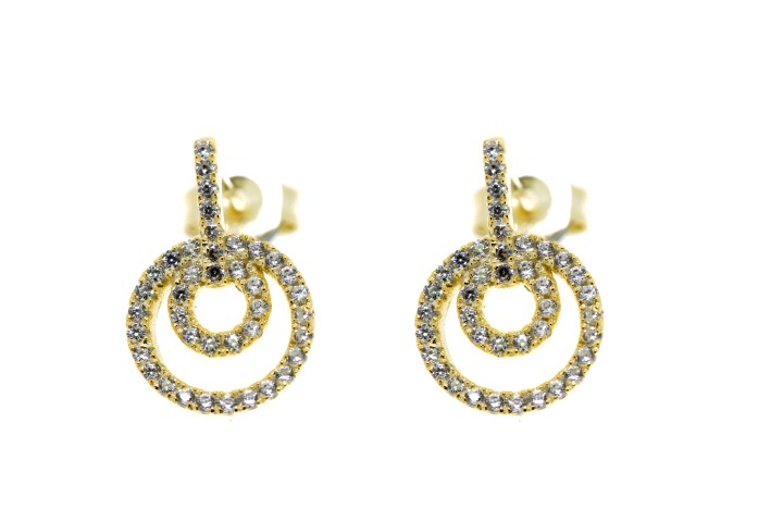 Pendiente plata 925 microsetting con zirconita 