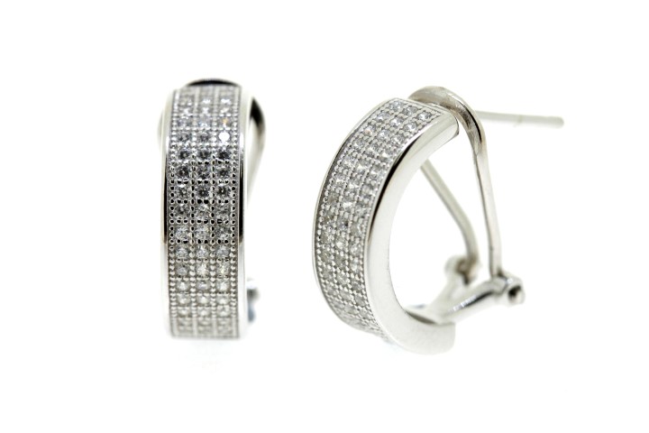 Penidente plata 925 microsetting zirconita 