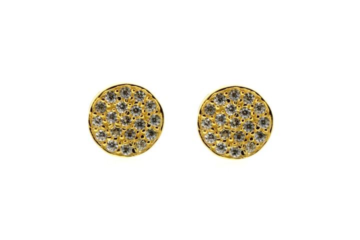 Silver 925 microsetting earring cz 6mm