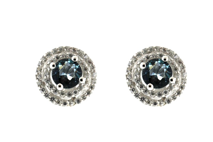 Pendiente plata 925 micropave zirconita 