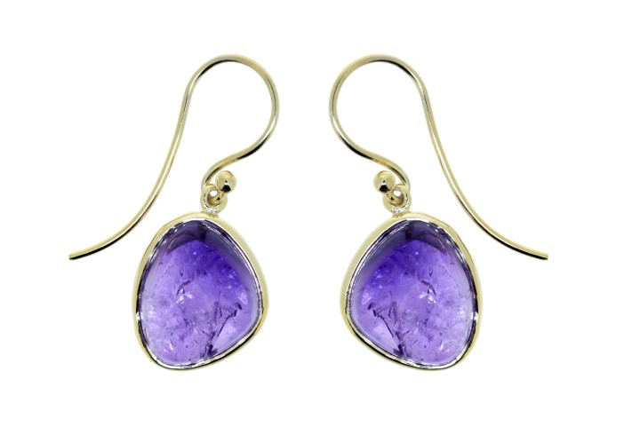 [068220002RAM] Silver 925 earring semi precious stone (Amethyst)