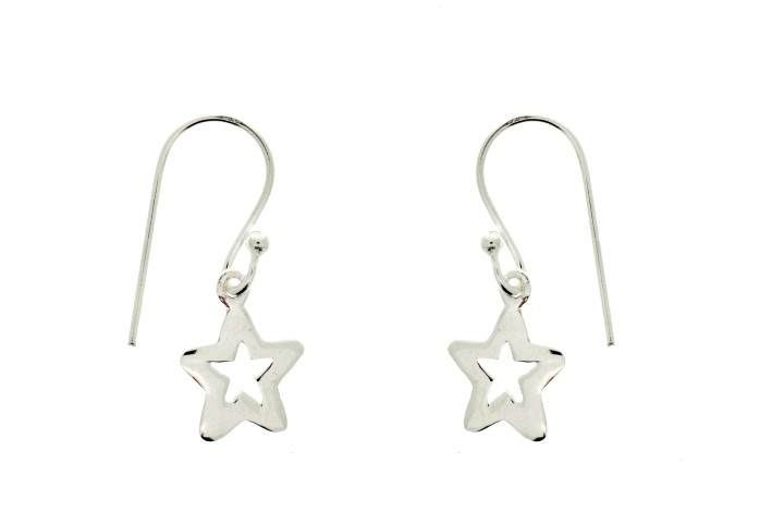 Pendiente plata 925 estrella 