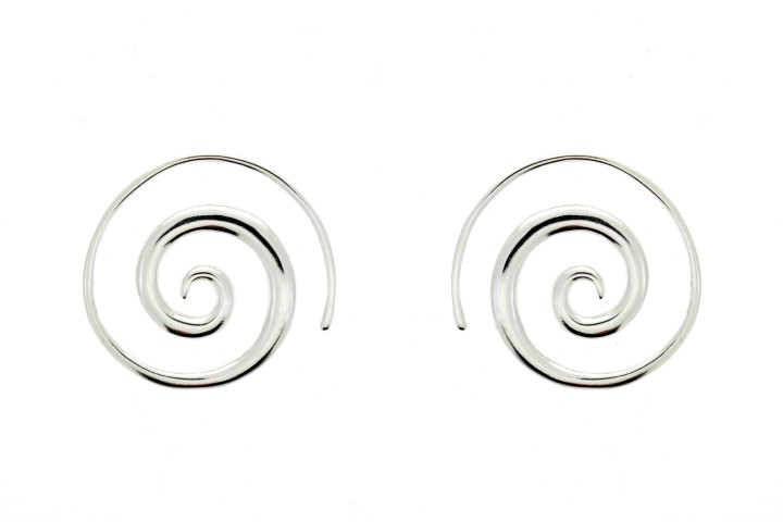 Pendiente plata 925 espiral 