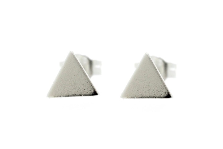 Silver 925 earring triangle