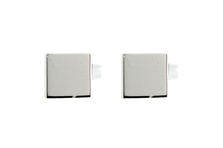 Pendiente plata 925 cuadrado 