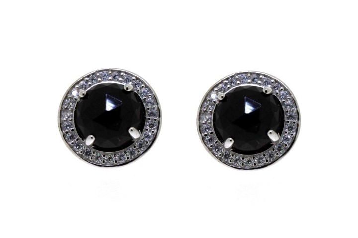 Pendiente plata 925 ceramica con zirconita 