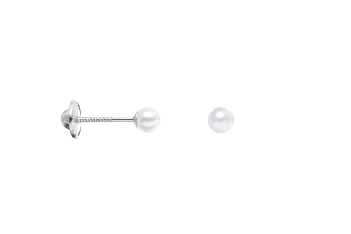 Silver 925 pearl baby earring