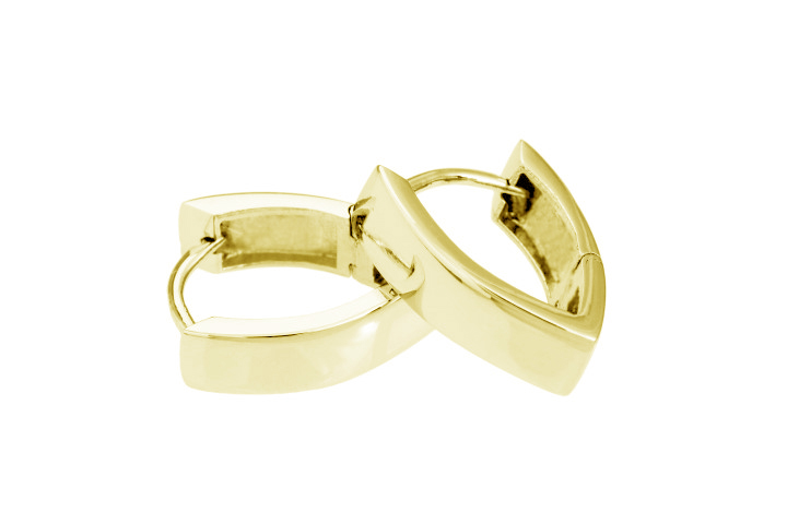 Sterling silver "v" earring