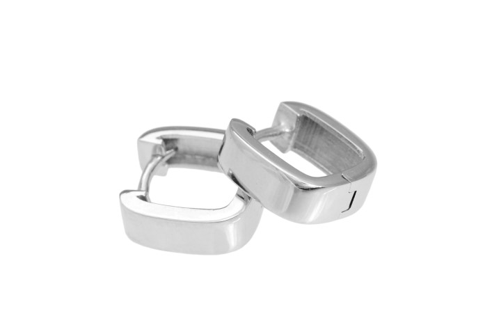 Pendiente plata 925 aro cuadrado