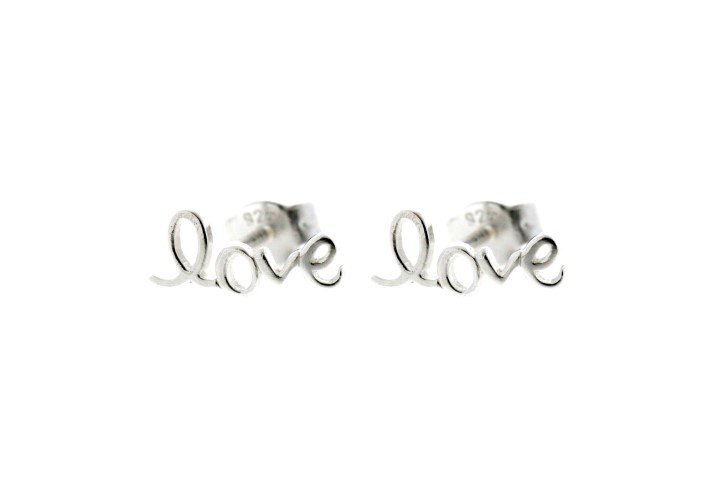 Silver 925 love earring