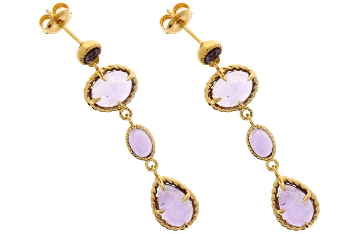 Silver 925 earring semi precious stone