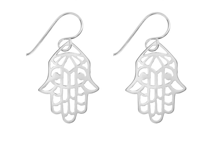 Silver 925 earring hand of fatima