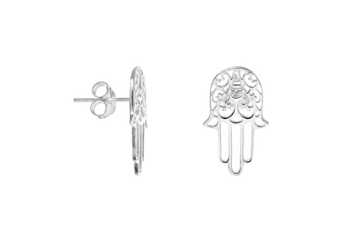 Silver 925 earring hand of fatima