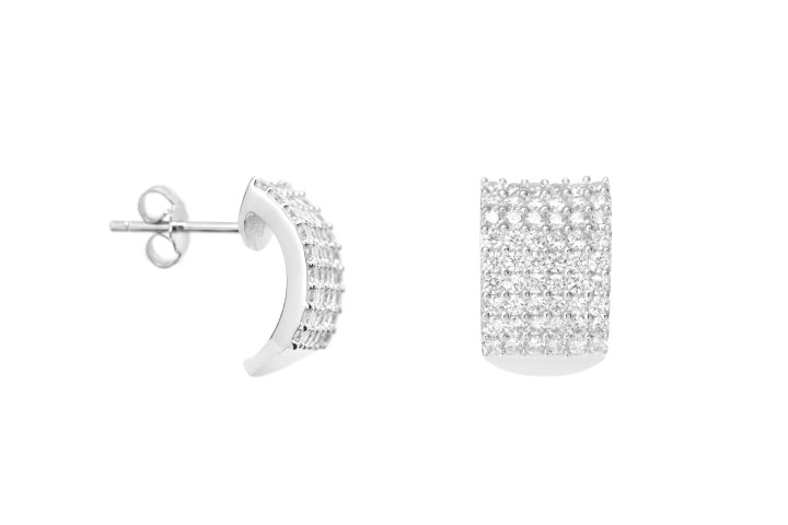 [083170001ZBL] Silver 925 cz earring (White)