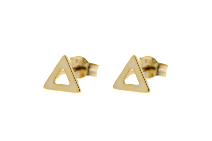 Silver 925 triangle earring