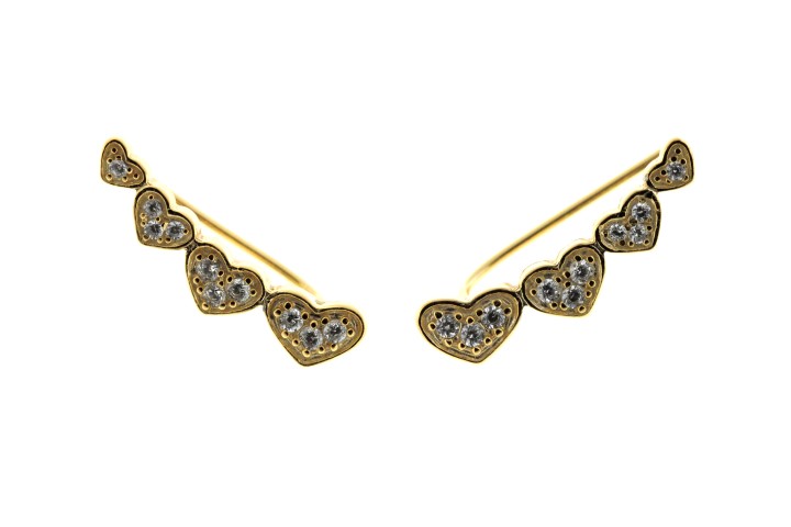 [086770002ZBL] Pendiente plata 925 cz  (Oro)
