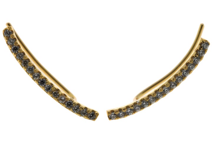[086790002ZBL] Silver 925 earring cz (Gold plated)