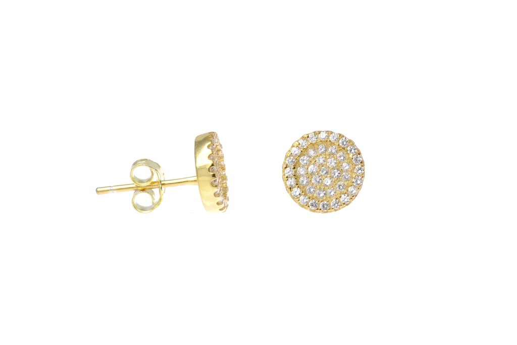 [087710002WBL] Pendiente plata 925 con zirconita (Blanca, Oro)
