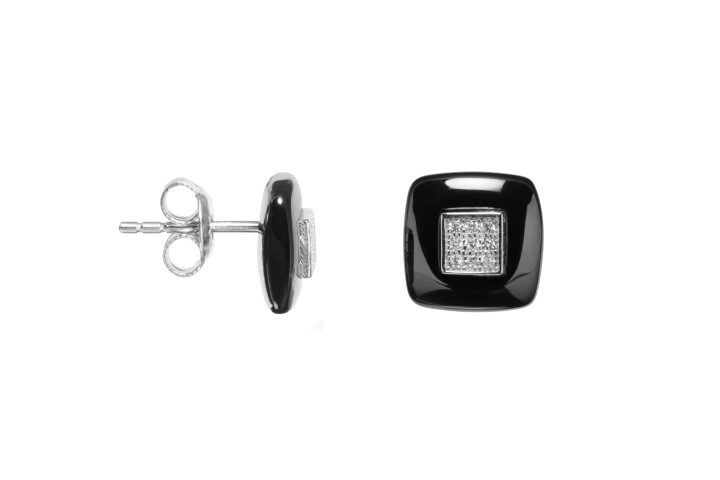 Silver 925 ceramic cz earring