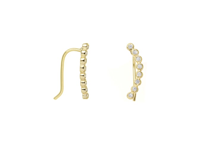 Pendiente plata 925 cz trepador