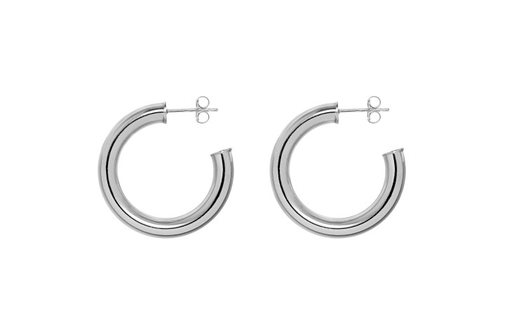 Pendiente aro plata 925 presion 5mm