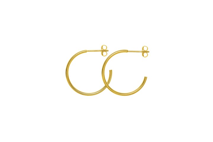 Pendiente aro tubo plata 925 presion 1.5mm