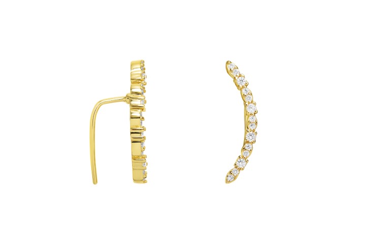 [092570002ZBL] Silver 925 earring cz (Gold plated)